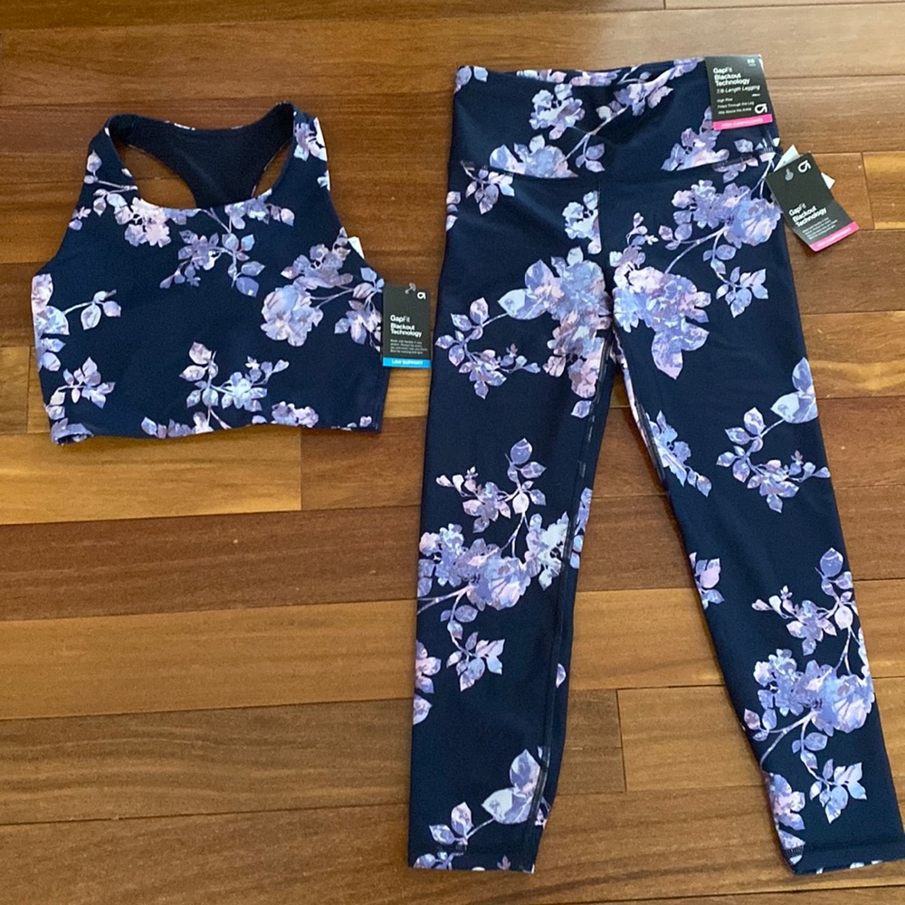 Gap Gapfit Blackout Legging and Sports Bra XS